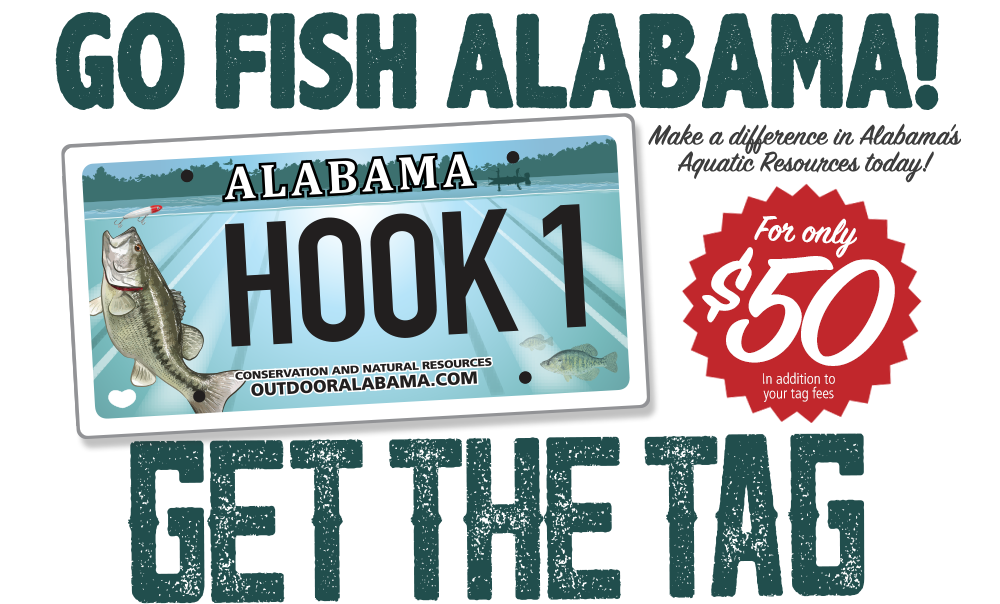 Alabama Freshwater Fishing License Plate Outdoor Alabama